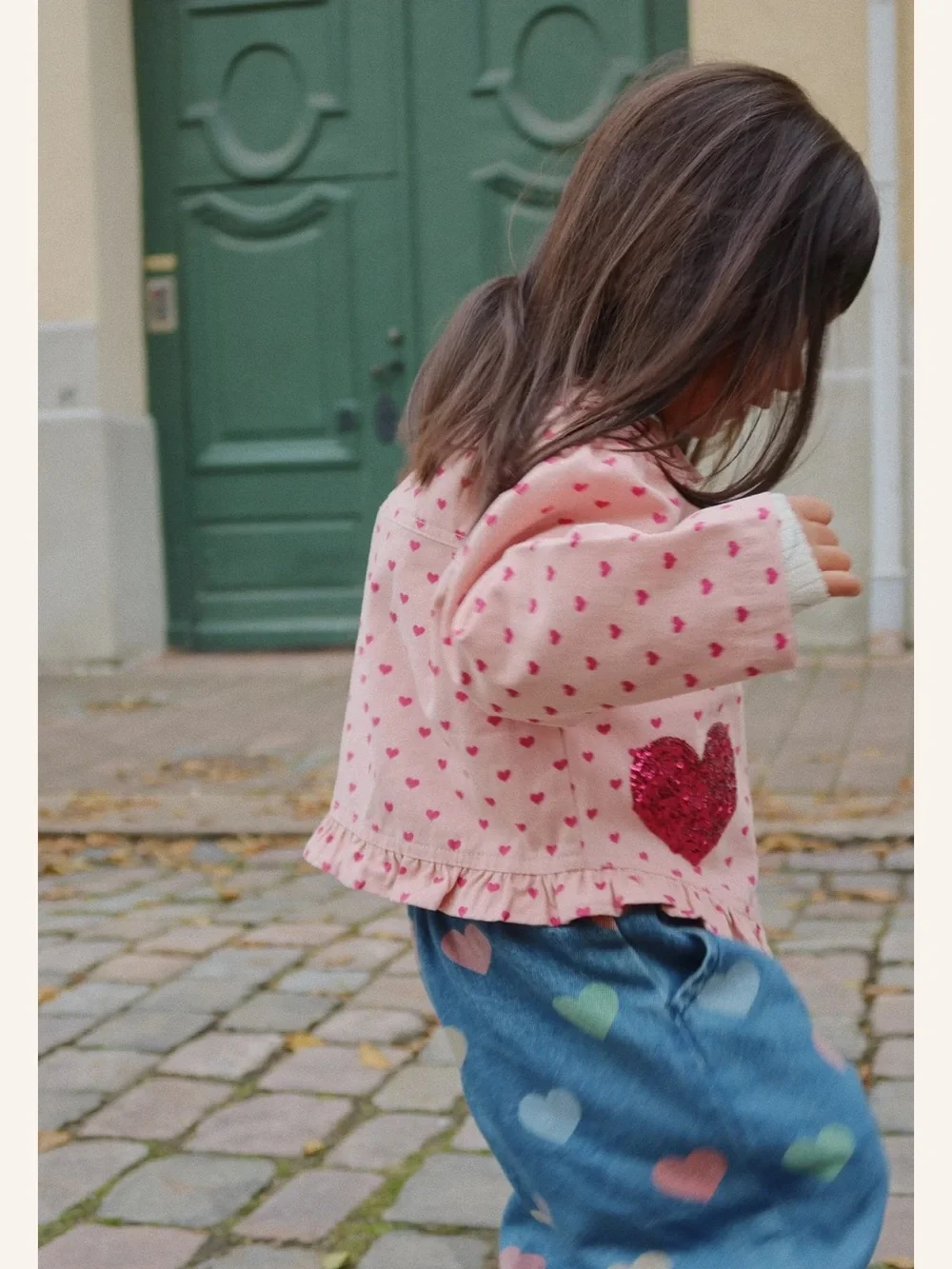 Konges Slojd Nola heart dot sequin shirt jacket berry coeur